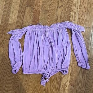 Gab Kate Women’s Purple Off The Shoulder Top Size Small